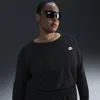 Nike Women's  Sportswear Club Long-sleeve T-shirt (plus Size) In Black