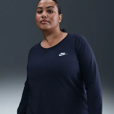 Nike Women's  Sportswear Club Long-sleeve T-shirt (plus Size) In Multi
