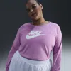 Nike Women's  Sportswear Club Long-sleeve T-shirt (plus Size) In Pink