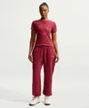 Nike Mid Rise Oversized Pant In Red