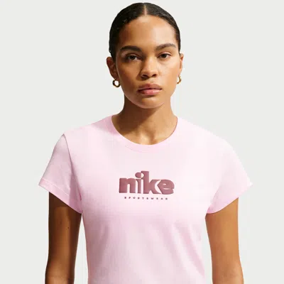 Nike Women's  Sportswear Club Short-sleeve T-shirt In Pink