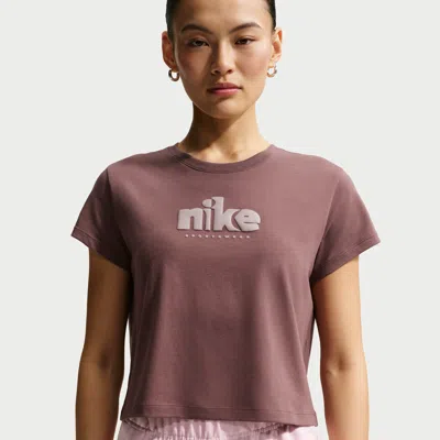 Nike Women's  Sportswear Club Short-sleeve T-shirt In Purple