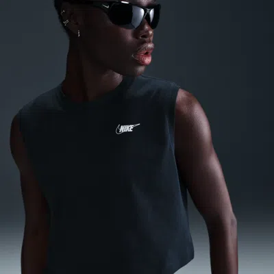 Nike Women's  Sportswear Club Sleeveless Cropped Graphic T-shirt