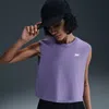 Nike Women's  Sportswear Club Sleeveless Cropped Graphic T-shirt In Purple