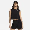 Nike Women's  Sportswear Club Sleeveless Cropped Top In Black