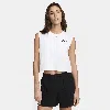 Nike Women's  Sportswear Club Sleeveless Cropped Top In White