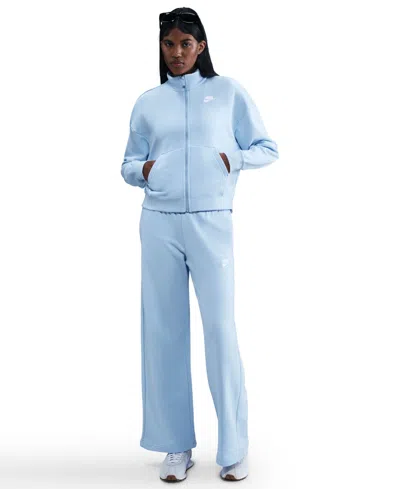 Nike Women's Sportswear Club Zipper Loose Track Jacket In Blue