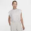 Nike Women's  Sportswear Collection Dri-fit Short-sleeve Jacquard Jersey In Grey