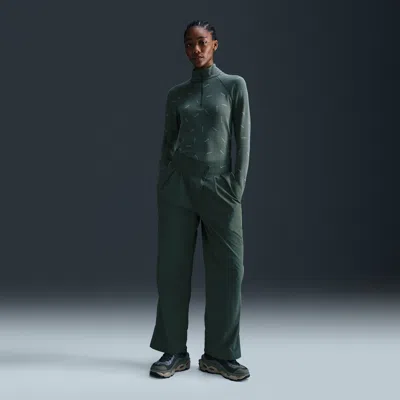 Nike Women's  Sportswear Collection Mid-rise Repel Asymmetrical-waist Trousers In Green