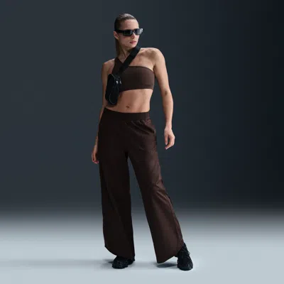 Nike Women's  Sportswear Collection Mid-rise Twill Track Pants In Brown
