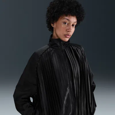 Nike Women's  Sportswear Collection Pleated Track Jacket In Black