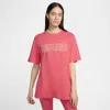 Nike Women's Sportswear Cotton Logo Crewneck T-shirt In Aster Pink,lt Iron Ore