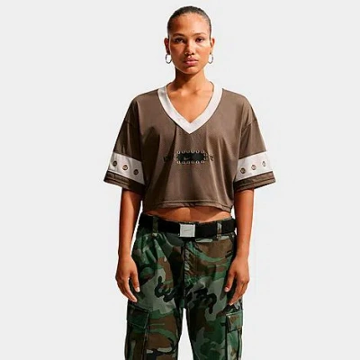 Nike Women's Sportswear Cropped Jersey Top In Brown