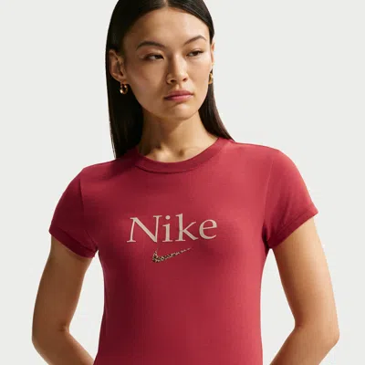 Nike Women's  Sportswear Cropped T-shirt In Brown