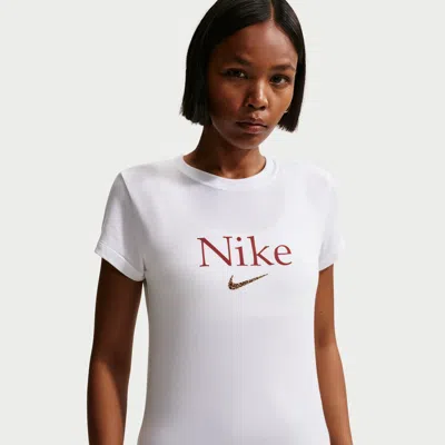 Nike Women's  Sportswear Cropped T-shirt In White