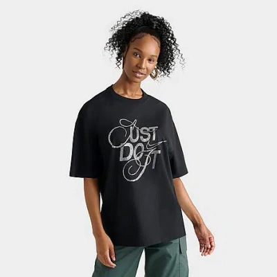 Nike Women's Sportswear Dance Oversized Short-sleeve T-shirt In Black