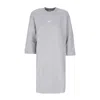 Nike Women's Sportswear Dress Phoenix Fleece 3/4 Oversized Sleeve Dress Dk Gray Heather/sail In Gray