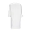Nike Women's Sportswear Dress Phoenix Fleece 3/4 Oversized Sleeve Dress Sail/black In White
