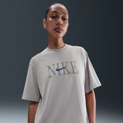 Nike Women's  Sportswear Essential Boxy T-shirt In Gray
