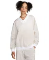 Nike Sportswear Essential Woven Top In Lt Orewood Brn,white