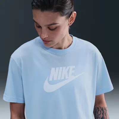 Nike Women's  Sportswear Essential Cropped Logo T-shirt In Blue