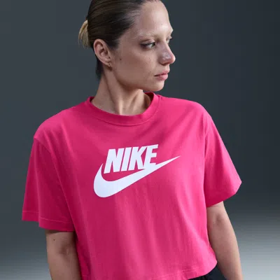 Nike Women's  Sportswear Essential Cropped Logo T-shirt In Pink