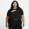 Nike Women's  Sportswear Essential Cropped Logo T-shirt (plus Size) In Black
