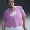 Nike Women's  Sportswear Essential Cropped Logo T-shirt (plus Size) In Pink