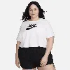 Nike Women's  Sportswear Essential Cropped Logo T-shirt (plus Size) In White