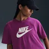 Nike Women's  Sportswear Essential Cropped Logo T-shirt In Purple