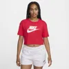 Nike Women's  Sportswear Essential Cropped Logo T-shirt In Red
