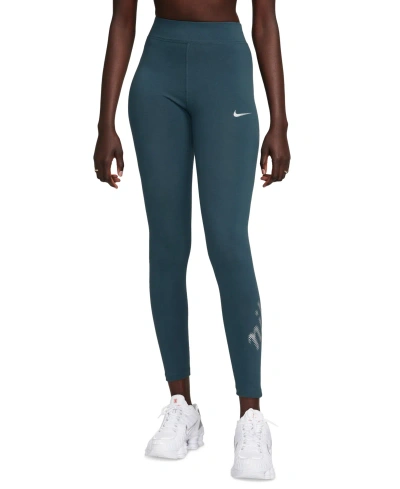Nike Women's Sportswear Essential High-rise Full-length Leggings In Deep Jungle