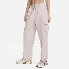 Nike Women's  Sportswear Essential High-rise Woven Cargo Pants In Platinum Violet/sail
