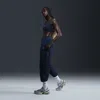 Nike Women's  Sportswear Essential Mid-rise Oversized Woven Jogger Pants In Blue