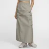 Nike Women's  Sportswear Essential Mid-rise Woven Cargo Midi Skirt In Green