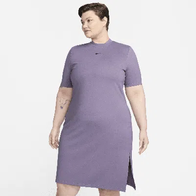 Nike Women s Sportswear Essential Midi Dress plus Size In Purple ModeSens