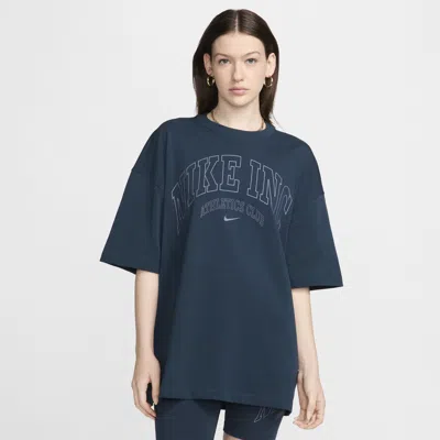 Nike Women's  Sportswear Essential Oversized T-shirt In Blue