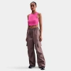 Nike Women's Sportswear Essential Ribbed Cropped Tank Top In Pink