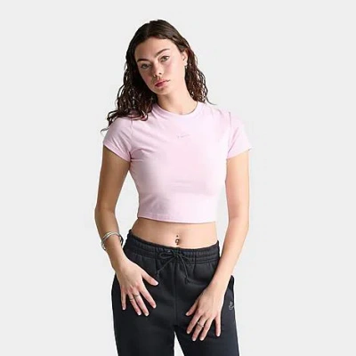 Nike Women's Sportswear Essential Slim Crop T-shirt In Pink