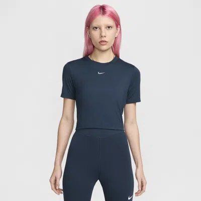 Nike Women's  Sportswear Essential Slim Cropped T-shirt In Blue