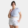 Nike Women's Essential Crop T-shirt In Light Armory Blue/white