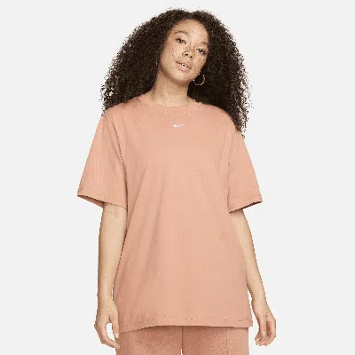 Nike Women's  Sportswear Essential T-shirt In Brown