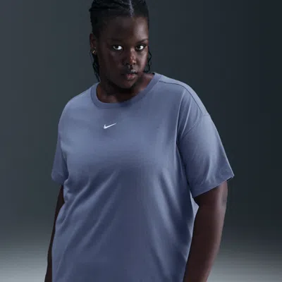Nike Women's  Sportswear Essential T-shirt (plus Size) In Blue