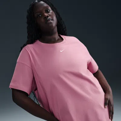 Nike Women's  Sportswear Essential T-shirt (plus Size) In Pink