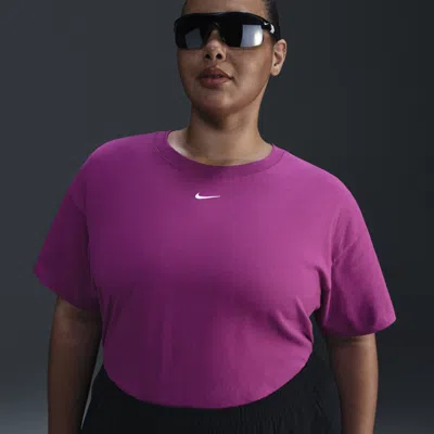 Nike Women's  Sportswear Essential T-shirt (plus Size) In Purple