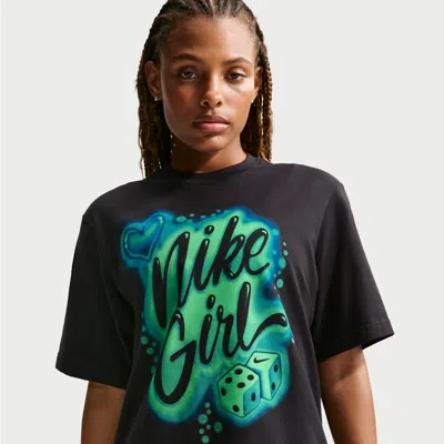 Nike Women's  Sportswear Essentials Boxy T-shirt In Black