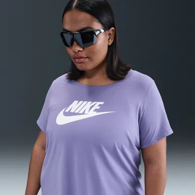 Nike Women's  Sportswear Essentials Logo T-shirt (plus Size) In Purple