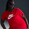 Nike Women's  Sportswear Essentials Logo T-shirt (plus Size) In Red
