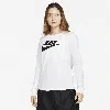 Nike Women's Sportswear Essentials Long-sleeve Logo T-shirt In White