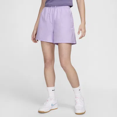 Nike Women's  Sportswear Essentials Repel Mid-rise Shorts In Purple